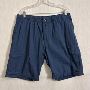 Tommy Bahama Men's Size XL Blue Cotton Twill 9" Inseam Cargo Shorts